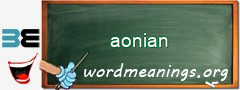 WordMeaning blackboard for aonian